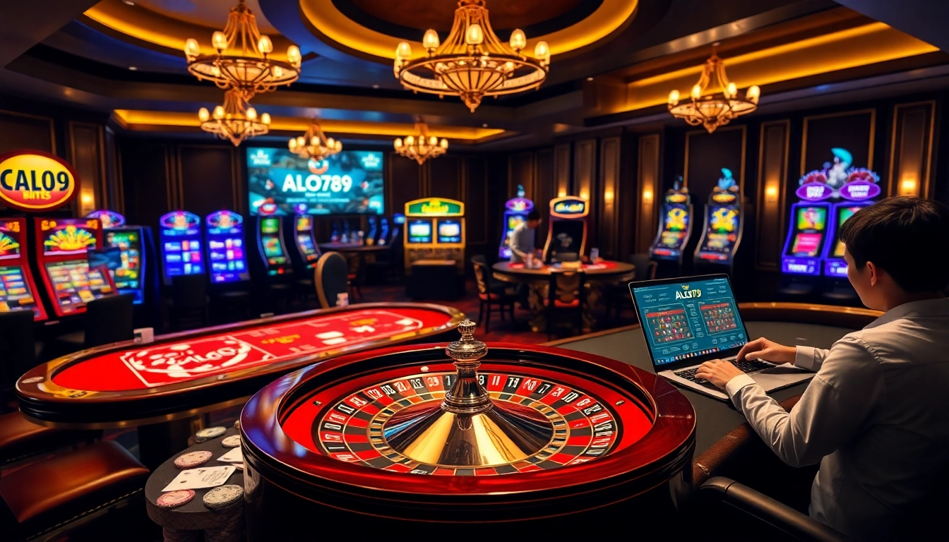 Experience the thrill of gambling with Alo789 com đăng nhập on a vibrant casino interface.