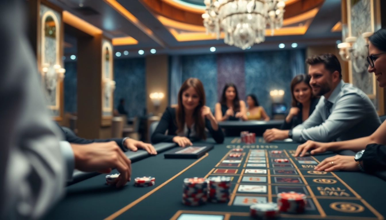 ufathai สนุกสนานในบรรยากาศคาสิโนที่มีดีลเลอร์และผู้เล่นเล่นไพ่