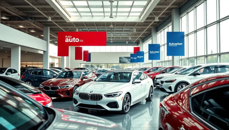 Auto kaufen in einer modernen Verkaufsstelle mit eleganten Fahrzeugen.