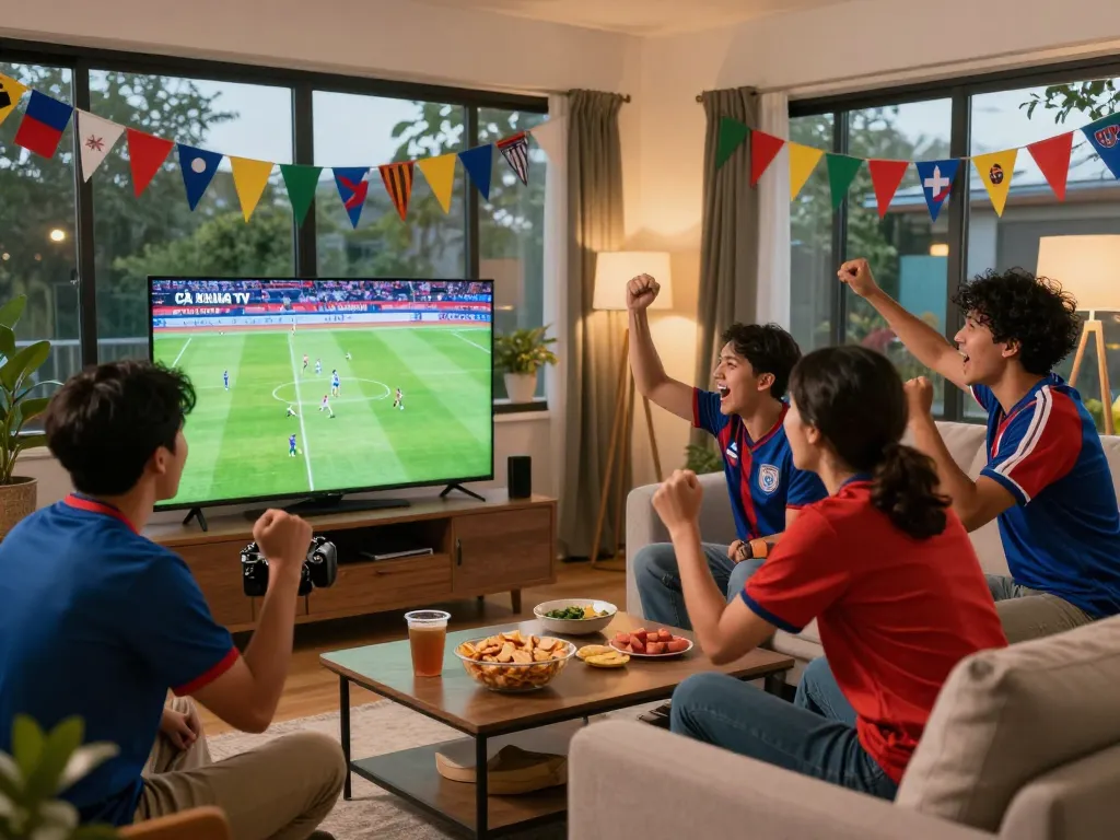 Cà Khịa TV brings exciting live soccer games to enthusiastic fans watching at home with friends.