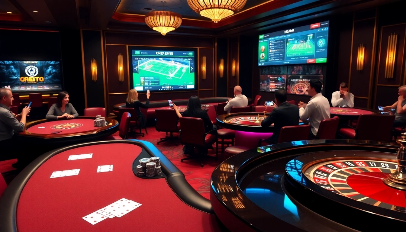 Cá cược thể thao DR88 in an upscale casino setting with immersive sports betting atmosphere.