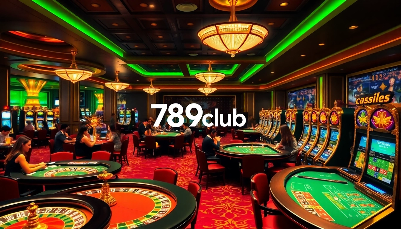 Gamblers enjoying their experience at 789club casino tables, highlighting excitement and luxury.