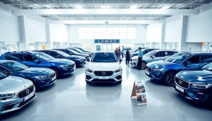 Auto kaufen: Ein einladendes Autohaus mit freundlichem Personal und verschiedenen Fahrzeugen.