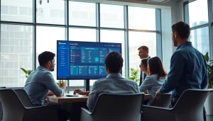 CAL User für Microsoft Server 2025 bei der Teamarbeit an einem digitalen Projekt visualisiert.