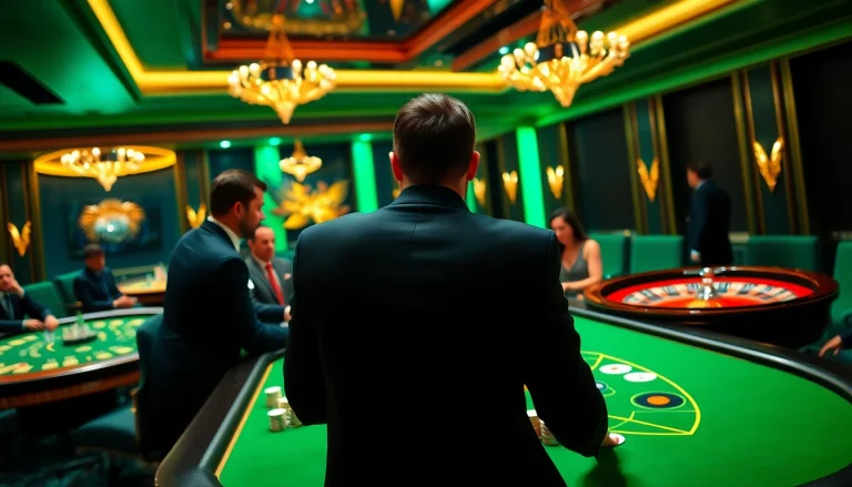 Engaging players at the poker table highlighting https://vn789.xyz/ excitement in casino gaming.
