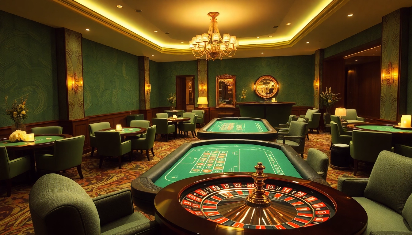 Spa Ads promoting a luxurious casino experience with poker tables and serene spa treatments.