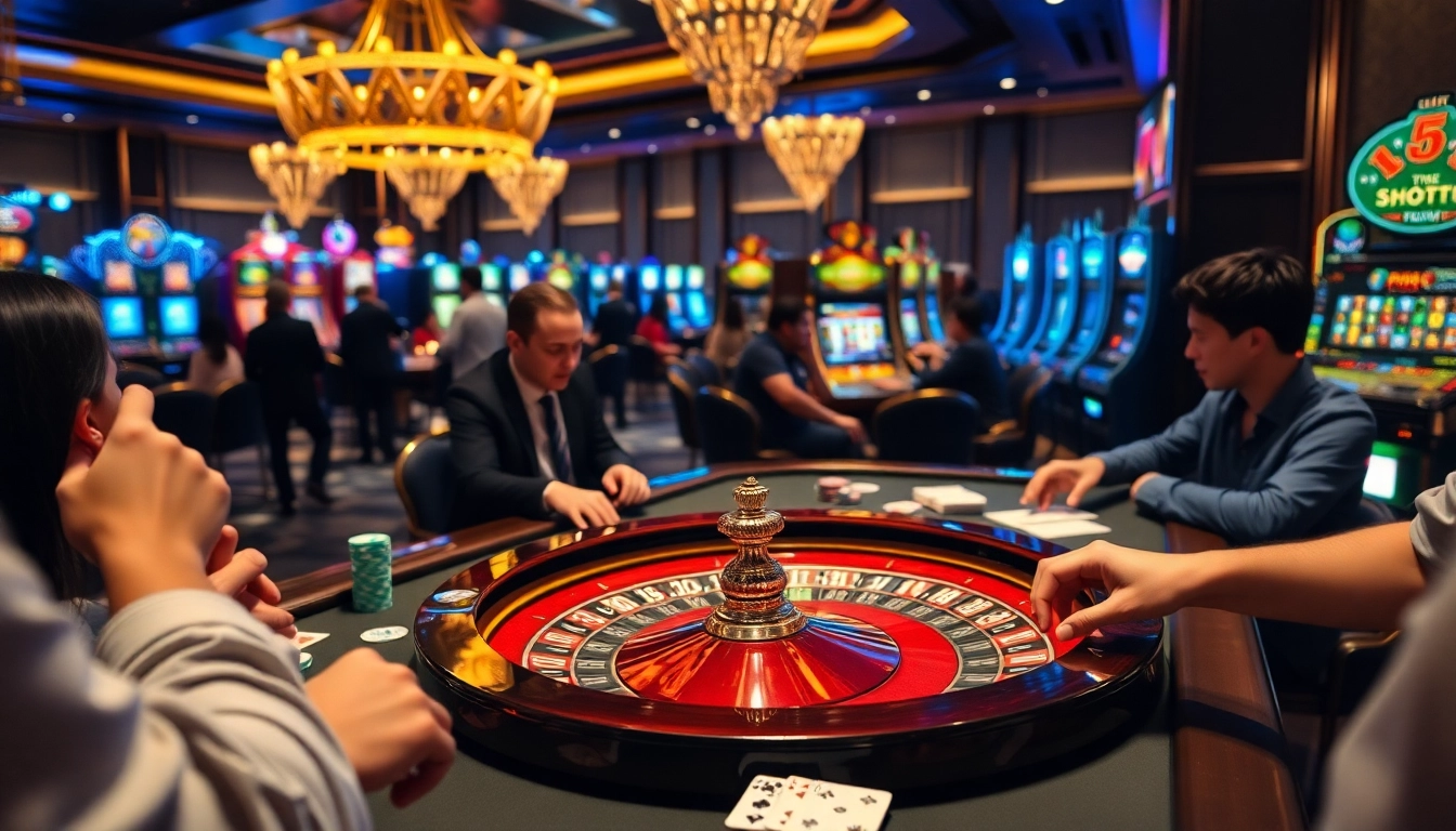 Exciting gambling action at the km88 casino table with vibrant chips and cards.