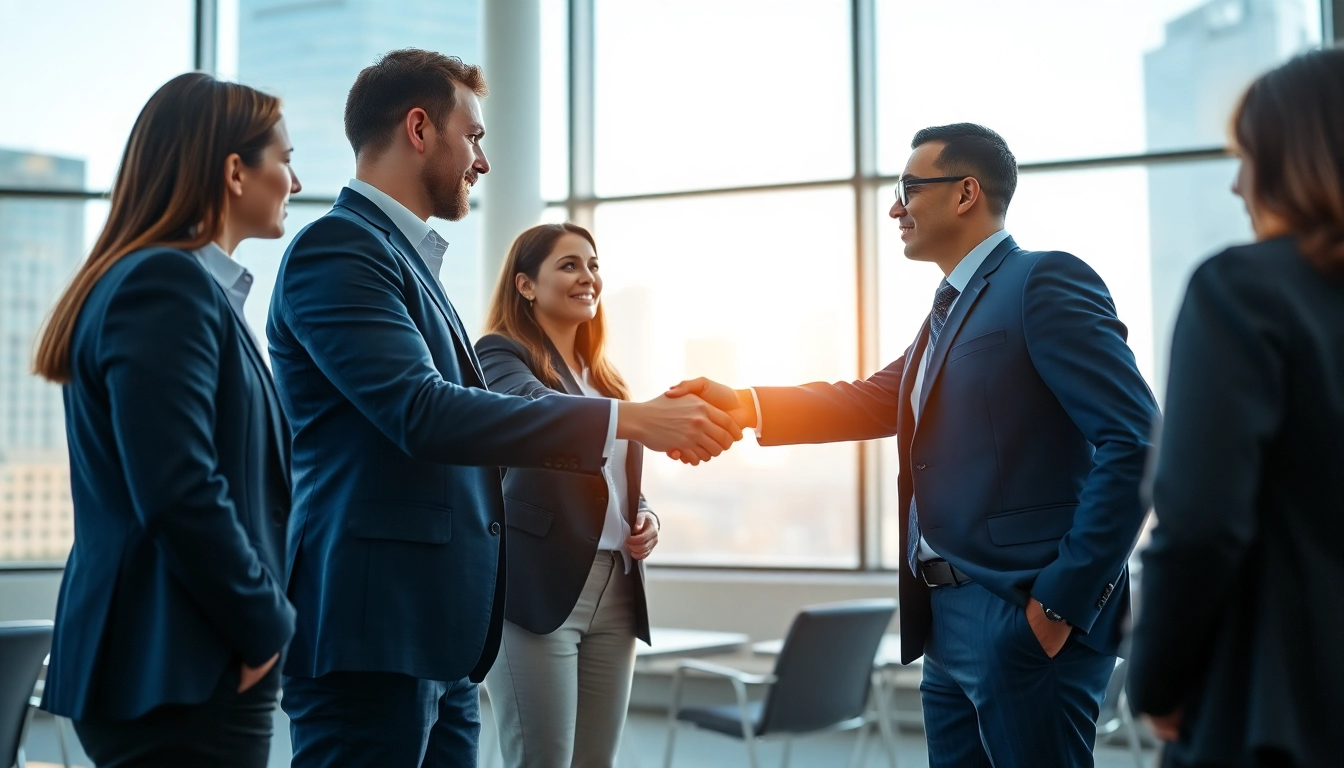 Headhunter Ingenieure in einem modernen Büro bei einer erfolgreichen Zusammenarbeit.