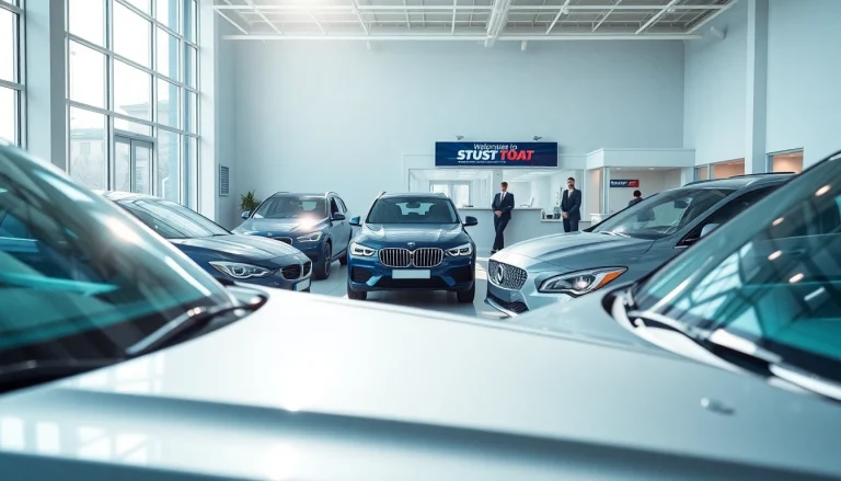 Auto kaufen in einem freundlichen und professionellen Autohaus mit verschiedenen Fahrzeugen.