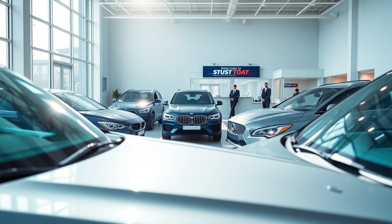 Auto kaufen in einem freundlichen und professionellen Autohaus mit verschiedenen Fahrzeugen.