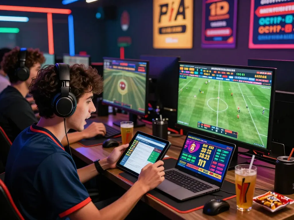 Engaging scene of diverse users experiencing bong99 sports betting online, showcasing excitement and interaction.