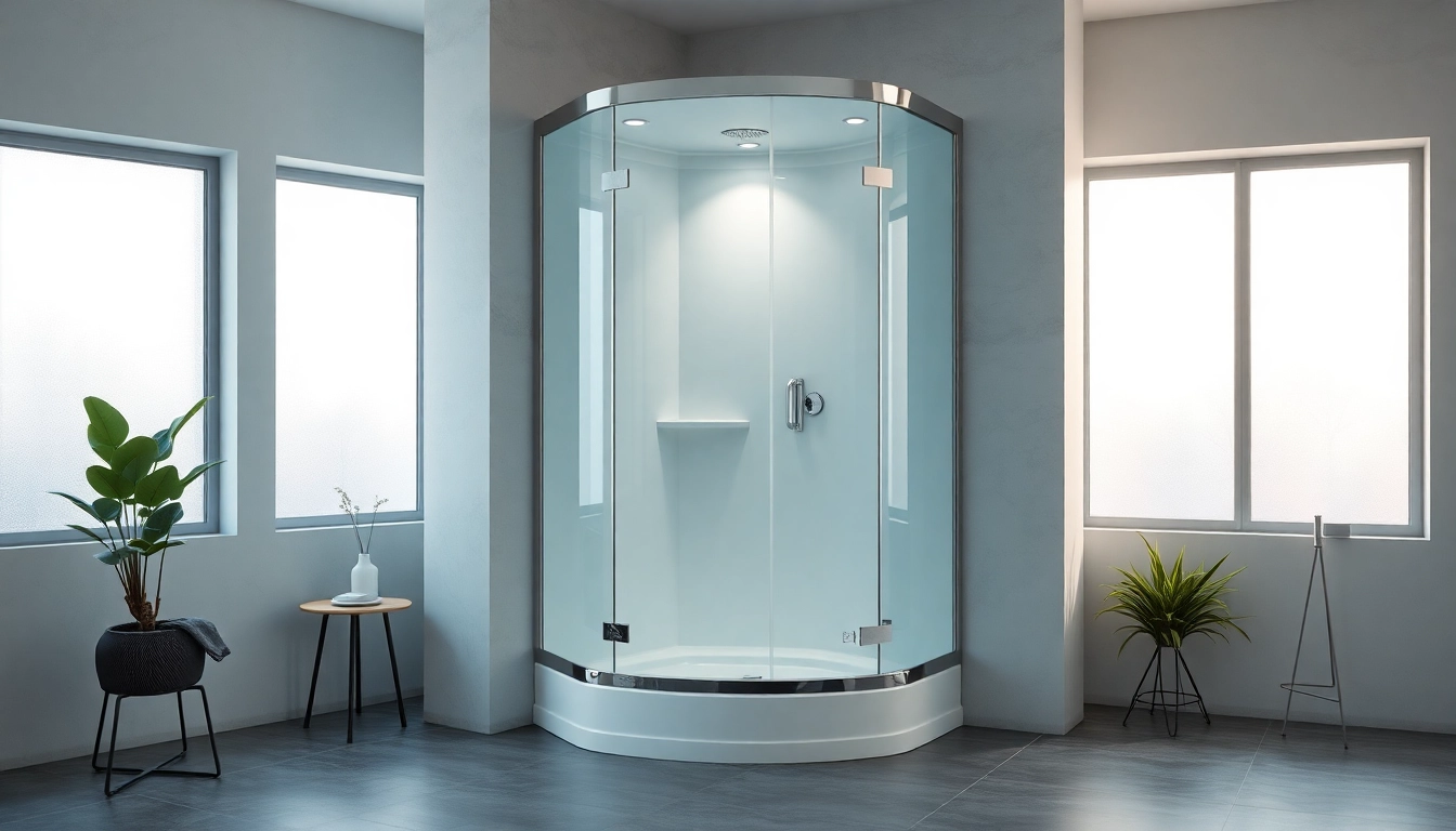 Duschkabine 90x90 in modernem Bad, die Eleganz und Funktionalität kombiniert.