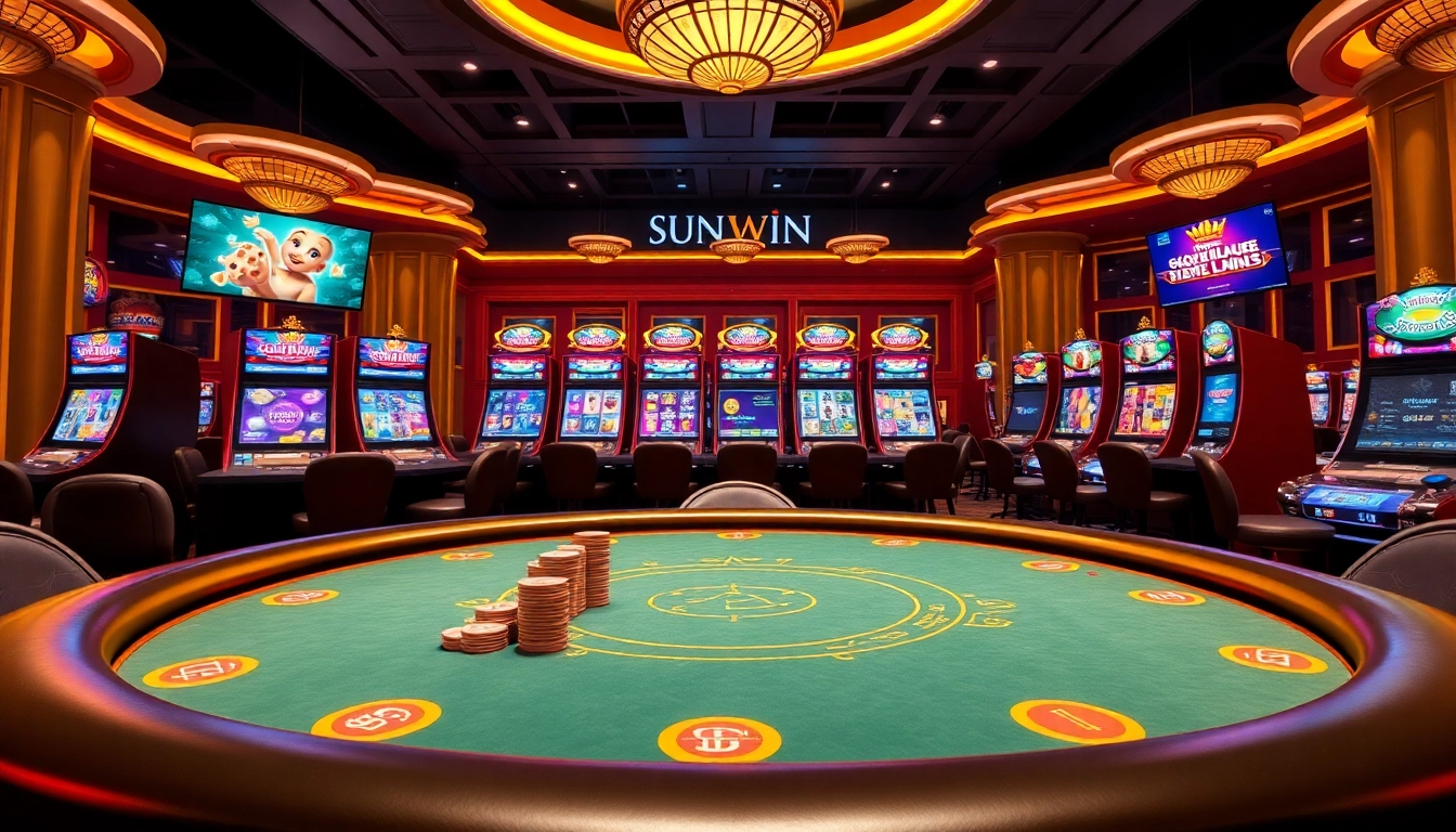 Engage with thrilling casino games at https://sunwin.builders/ featuring vibrant poker tables and slot machines.