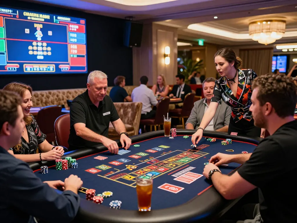 Exciting live casino gaming at Bong99 with players and dealer engaged in action.