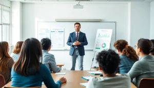 Krisenpräventionsintervention Instructor Training mit engagierten Teilnehmern in einem Klassenzimmer.