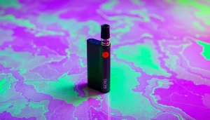 GEEK THC disposable vape device with stylish design and vibrant colors, emphasizing quality.