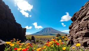 Teneriffa Landschaft mit dem majestätischen Teide-Vulkan im Vordergrund