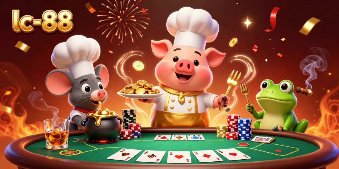 Experience the thrill of gaming with lc-88, featuring vibrant characters and dynamic poker elements.