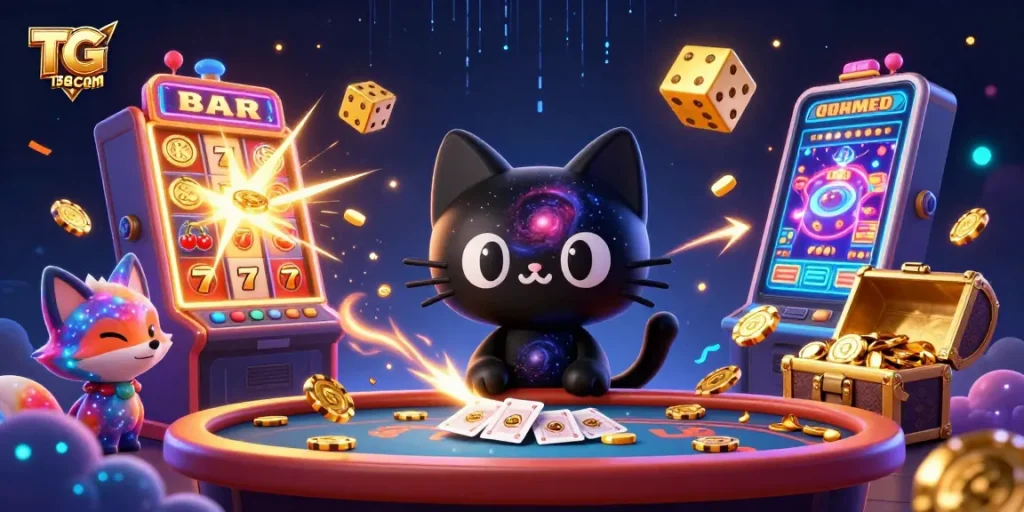 Experience winning thrills at TG88COM with an enchanting cosmic casino scene filled with jackpots.